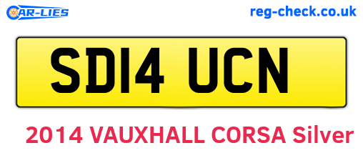 SD14UCN are the vehicle registration plates.