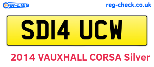 SD14UCW are the vehicle registration plates.