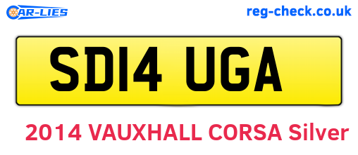 SD14UGA are the vehicle registration plates.