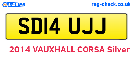 SD14UJJ are the vehicle registration plates.