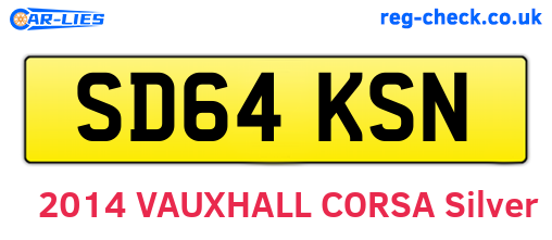 SD64KSN are the vehicle registration plates.