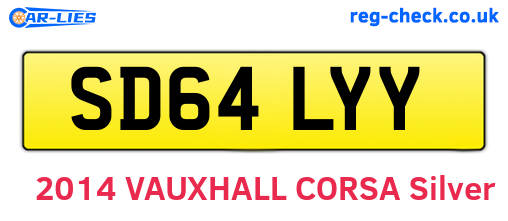 SD64LYY are the vehicle registration plates.