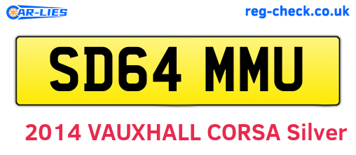 SD64MMU are the vehicle registration plates.