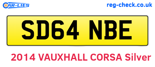 SD64NBE are the vehicle registration plates.