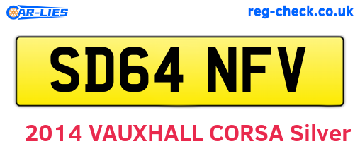 SD64NFV are the vehicle registration plates.