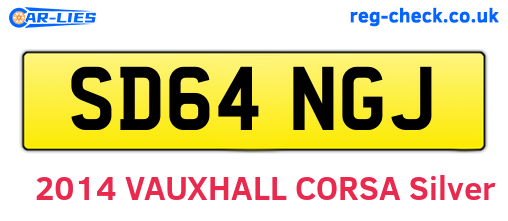SD64NGJ are the vehicle registration plates.