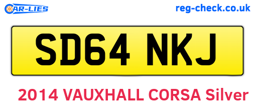 SD64NKJ are the vehicle registration plates.