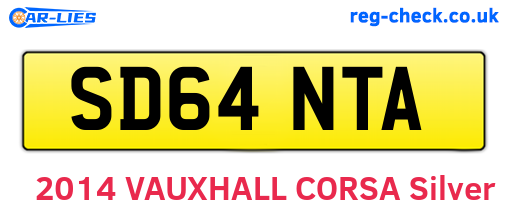 SD64NTA are the vehicle registration plates.