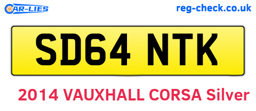 SD64NTK are the vehicle registration plates.