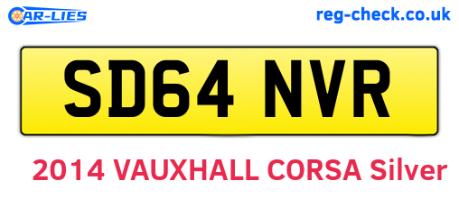 SD64NVR are the vehicle registration plates.