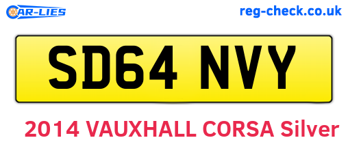 SD64NVY are the vehicle registration plates.