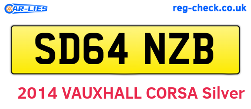 SD64NZB are the vehicle registration plates.