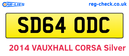 SD64ODC are the vehicle registration plates.
