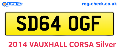 SD64OGF are the vehicle registration plates.