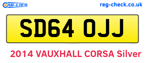 SD64OJJ are the vehicle registration plates.