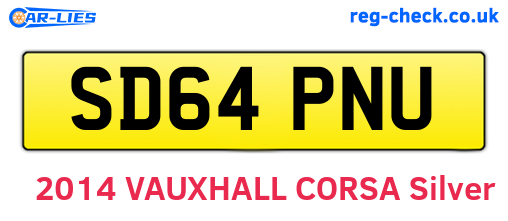 SD64PNU are the vehicle registration plates.