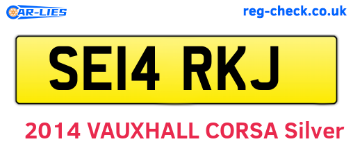 SE14RKJ are the vehicle registration plates.
