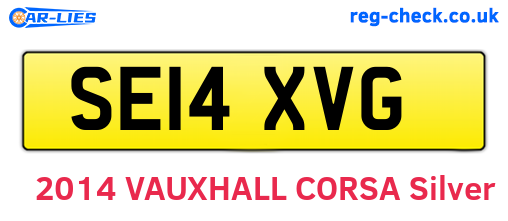 SE14XVG are the vehicle registration plates.