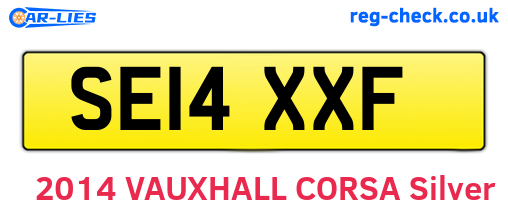 SE14XXF are the vehicle registration plates.