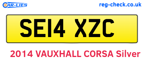 SE14XZC are the vehicle registration plates.