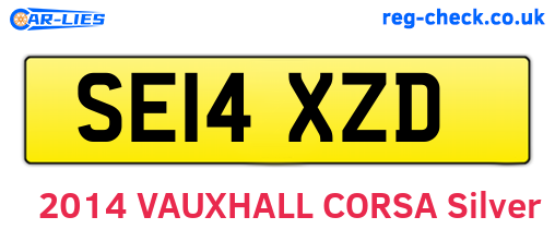 SE14XZD are the vehicle registration plates.