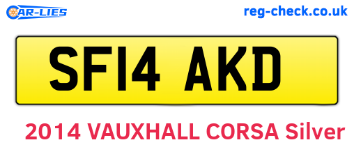 SF14AKD are the vehicle registration plates.