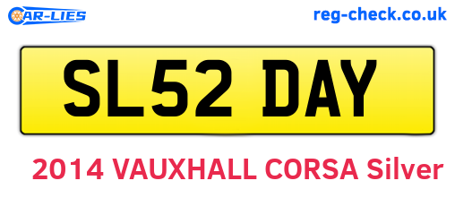 SL52DAY are the vehicle registration plates.