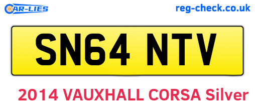 SN64NTV are the vehicle registration plates.