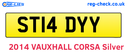 ST14DYY are the vehicle registration plates.