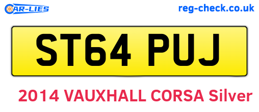 ST64PUJ are the vehicle registration plates.