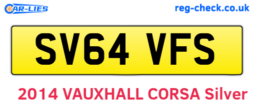 SV64VFS are the vehicle registration plates.