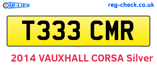 T333CMR are the vehicle registration plates.