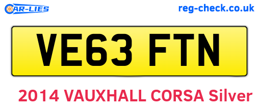VE63FTN are the vehicle registration plates.