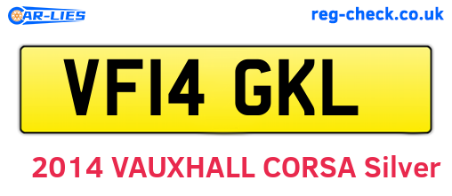 VF14GKL are the vehicle registration plates.