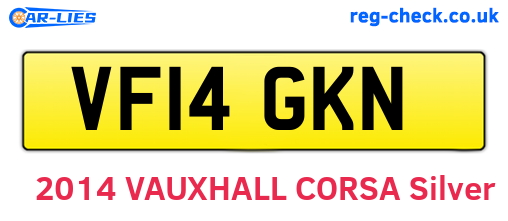 VF14GKN are the vehicle registration plates.