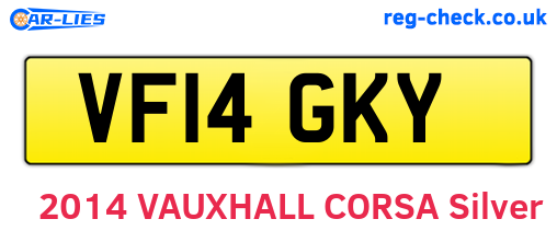 VF14GKY are the vehicle registration plates.