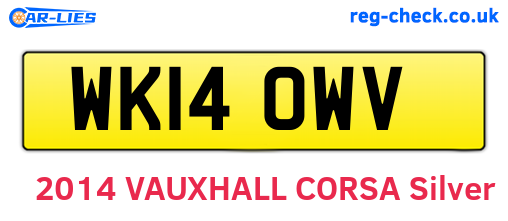 WK14OWV are the vehicle registration plates.