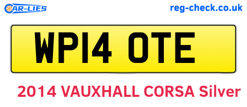 WP14OTE are the vehicle registration plates.