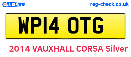 WP14OTG are the vehicle registration plates.