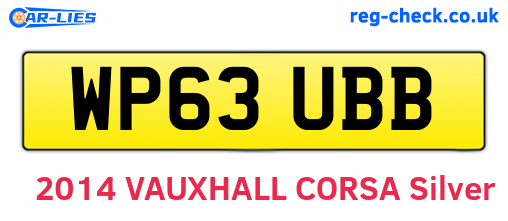 WP63UBB are the vehicle registration plates.