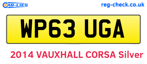 WP63UGA are the vehicle registration plates.