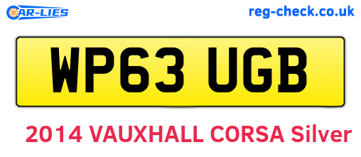 WP63UGB are the vehicle registration plates.
