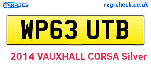 WP63UTB are the vehicle registration plates.