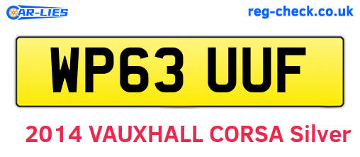 WP63UUF are the vehicle registration plates.