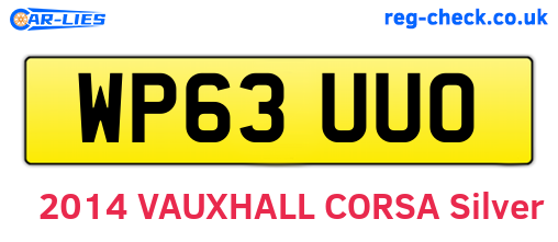 WP63UUO are the vehicle registration plates.