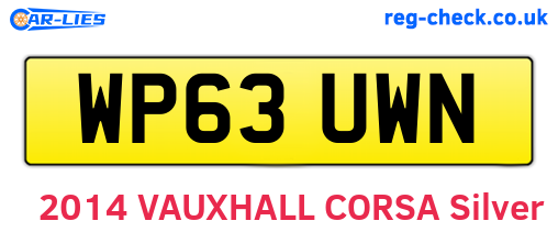 WP63UWN are the vehicle registration plates.