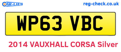 WP63VBC are the vehicle registration plates.