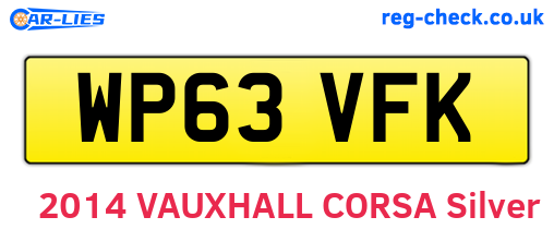 WP63VFK are the vehicle registration plates.