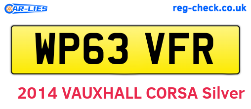 WP63VFR are the vehicle registration plates.