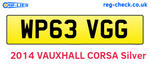 WP63VGG are the vehicle registration plates.